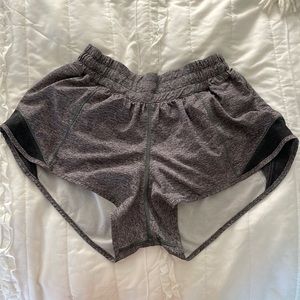 Grey lululemon hotty hot shorts